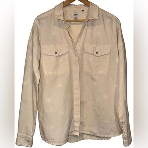 Prana Lens Flair Top in Dreamdust Organic Cotton Long Sleeve Aztec Print Size L